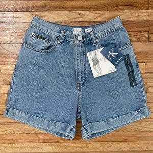 CALVIN KLEIN Cuffed Jean Shorts